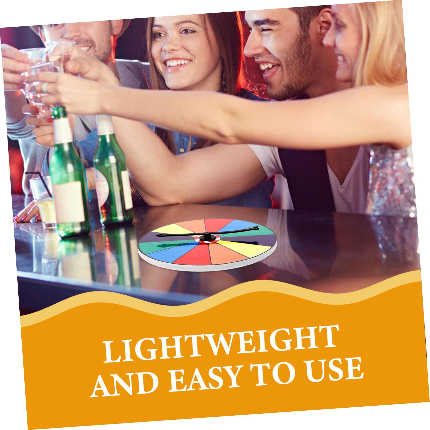 OFFSCH Plastic Prize Turntable Rotating Wheel of Fortune Lucky Draw Wheel for Game Game Prize Turntable