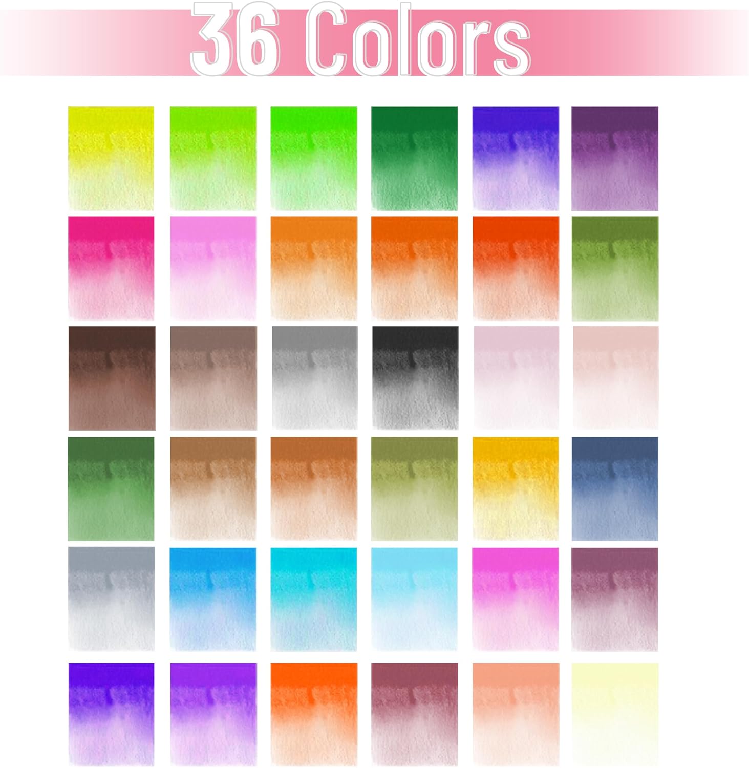 Mr. Pen- Watercolor Brush Pens, 36 Pack, Non-Toxic, Watercolor Markers with Flexible Paint Brush Pens for Coloring Books, Calligraphy, Blending, Journaling & Art Projects - Image 2