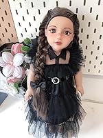 Vista 3 de Ropa de muñeca de 18 pulgadas Vestido de fiesta negro con accesorios de disfraz para muñecas de 18 pulgadas (muñeca NO incluida)