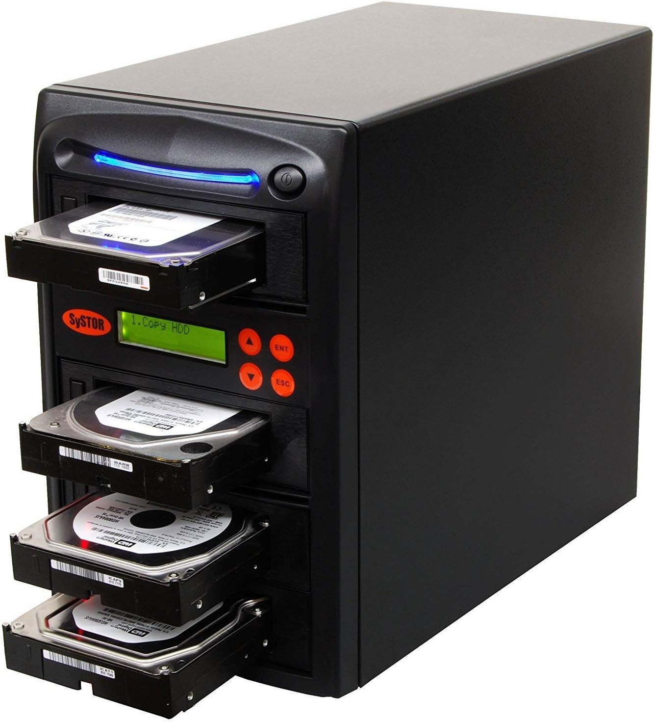 Systor 1:3 HDD/SSD Hard Drive Duplicator - 36GB/Min - Standalone Copier & Eraser/Sanitizer for Multiple SATA 3.5 Disk & 2.5 Solid State Drives - Copy Speeds of up to 600MB/Sec (SYS603DP)