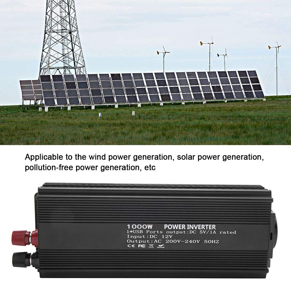 Correction Sine Wave Inverter 12 V Converter 1000W Power Inverter with Solar Panel