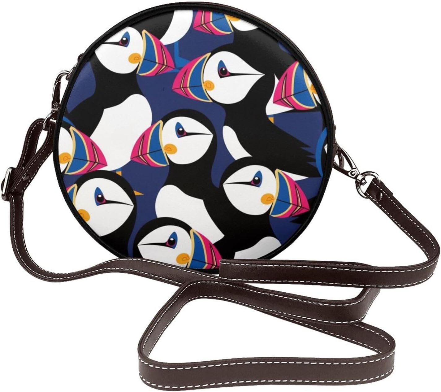 Leather Tote Travel Purse, Trendy Design Crossbody Bag for Women