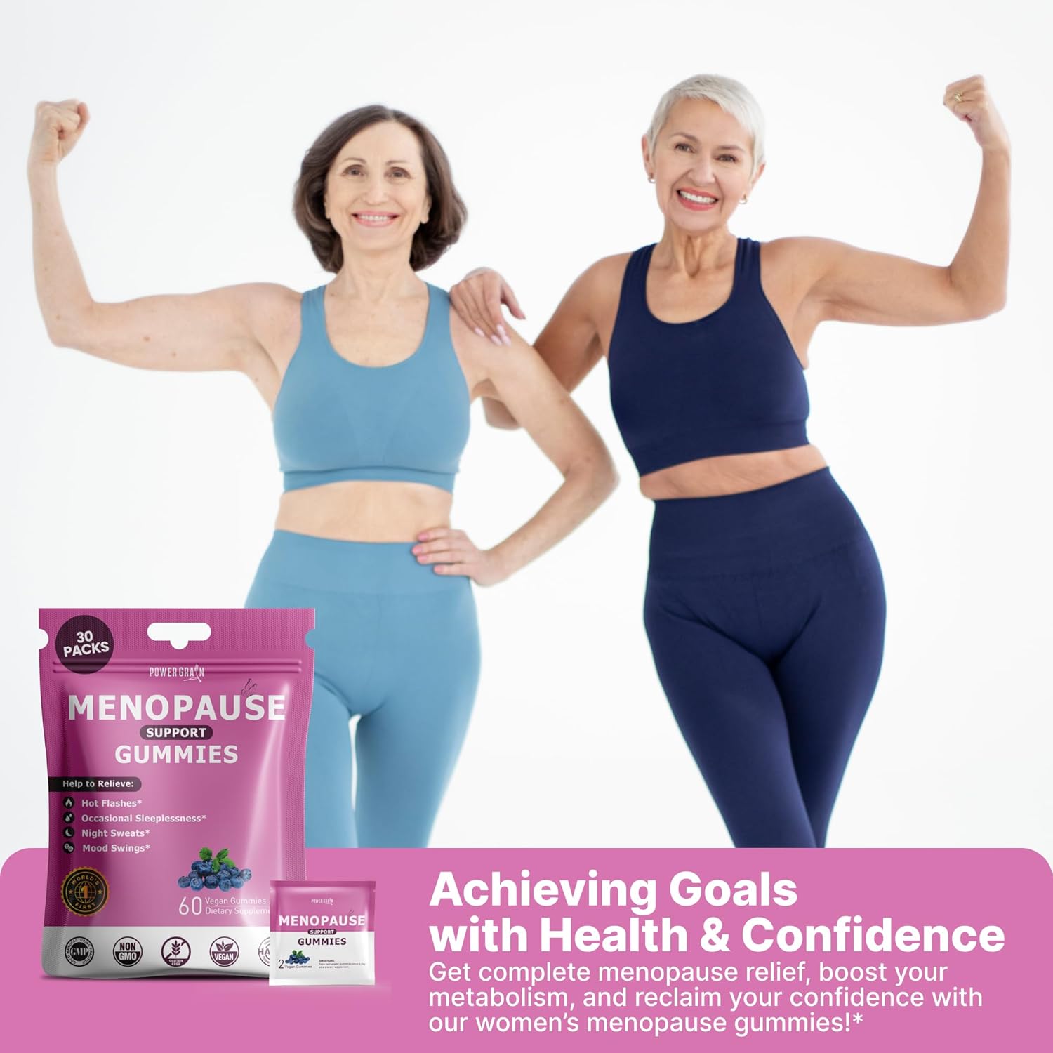 Menopause Gummies with Black Cohosh, Ashwagandha KSM-66 & Chasteberry for Women – Hot Flashes Menopause Relief, Hormonal Balance for Women, Vitamin D3 & B6 – Meno Chill Hormone Balance Supplement - Image 6