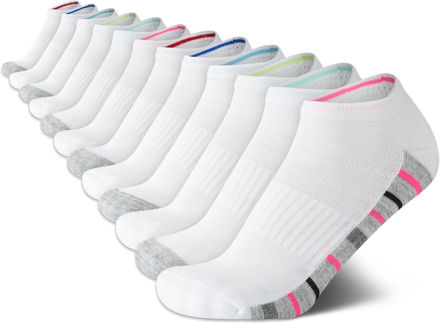 Nautica Women's Socks - Athletic Cushion Low Cut Socks (12 Pack)