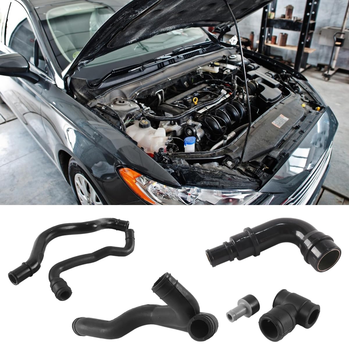 Kit de tuyau de reniflard de carter moteur adapté à VW Bora Golf MK4 compatible avec Audi A3 Skoda Octavia Seat Leon 1.8T modèles 1997-2010 06A103213AF