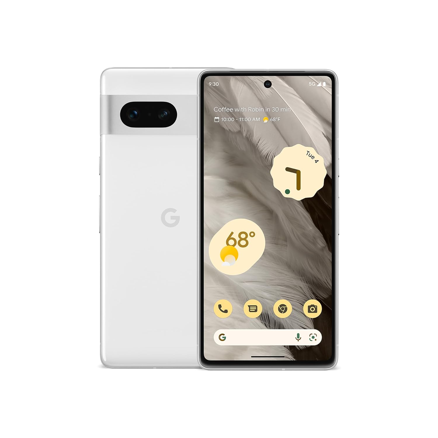 Google Pixel 7 5G, US Version, 128GB, Snow - Unlocked (Renewed)