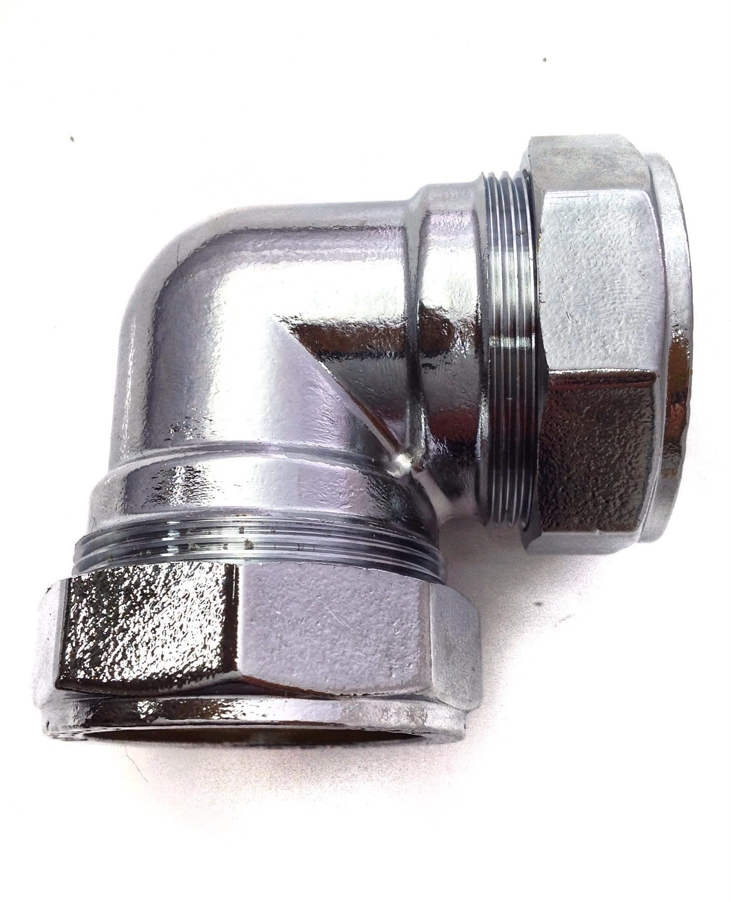 Odsupplies 42Mm Compression Chrome Plated Elbow (Known As Chrome Compression Elbow/Chrome Pipe Fittings/Chrome Elbow/Brass Chrome Fittings Also Available In 15Mm, 22Mm, 28Mm, 35Mm And 42Mm)