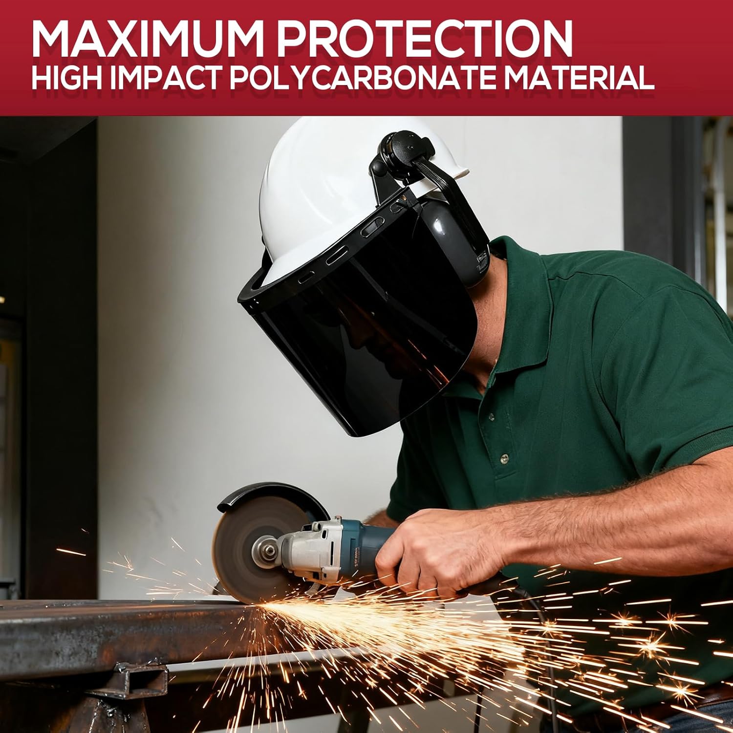 15151 Tinted Face Shield Replacement Lens, Shaded Visor, Industrial-Grade Antifog (10 Pack)