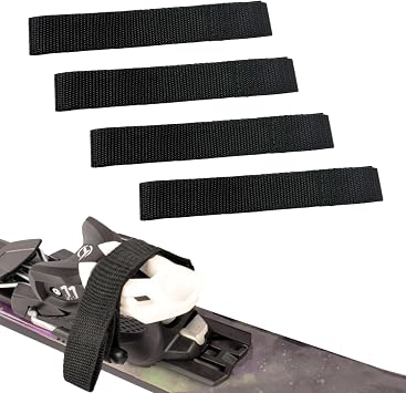 Ski Brake Retainer Straps - 4 Pcs Snowboard Brake Nylon Immobilization Bands, Skiing Aid Tool for Brake Hold-Down, 13" L x 1" W