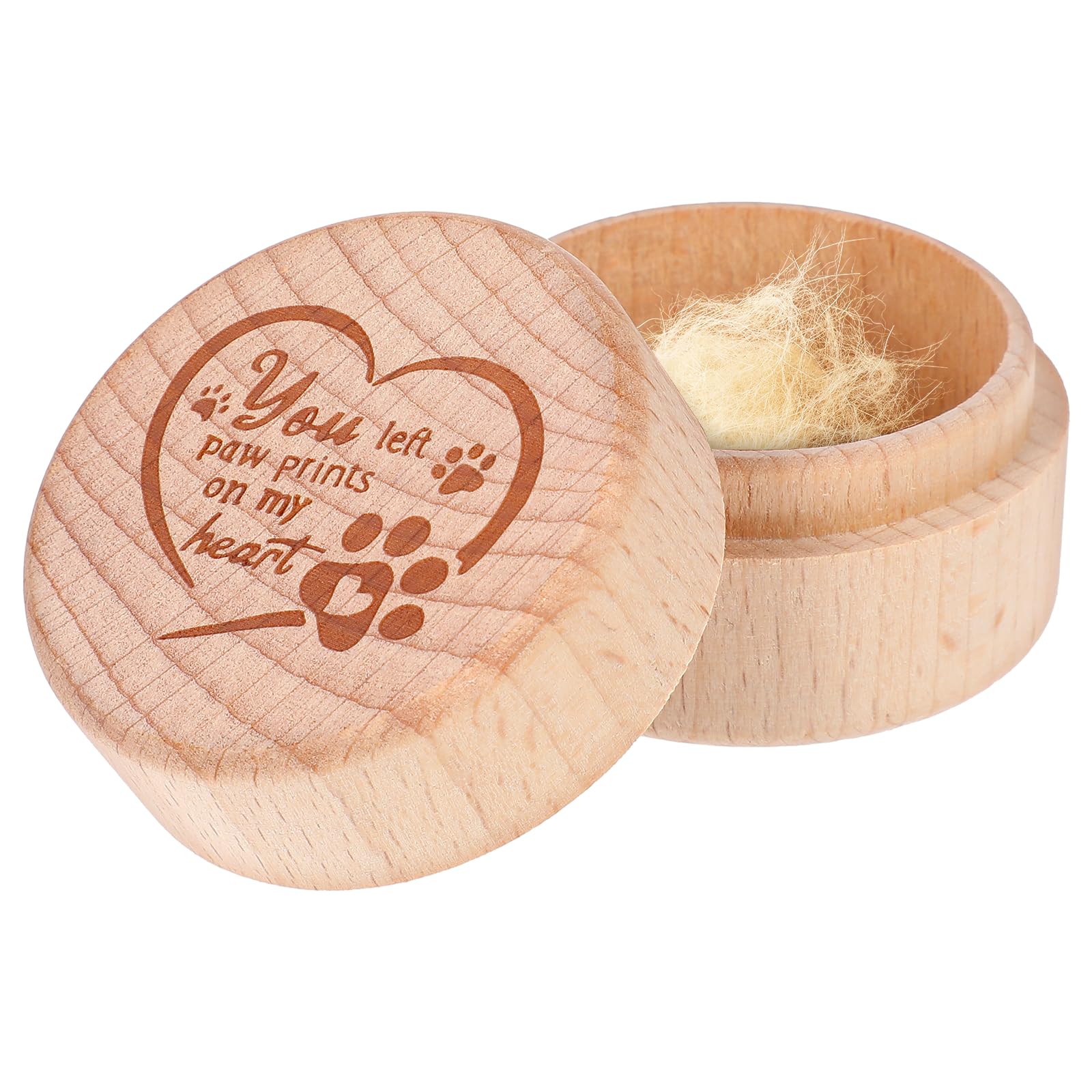 YUXIANLB Custom Wooden Pet Keepsake Box with Paw Engraving Personalized Pet Memorial Gifts for Dogs Cats Wooden Memorial Container for Pets Fur Hair Ashes Thoughtful Sympathy Gift for Pets Lovers