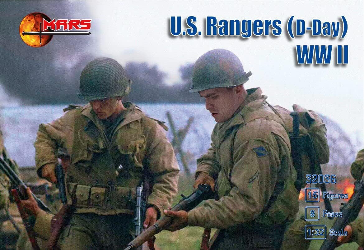 Mars Figures 32036-1/32 - US Raingers D-Day WWII Scale Plastic Model kit
