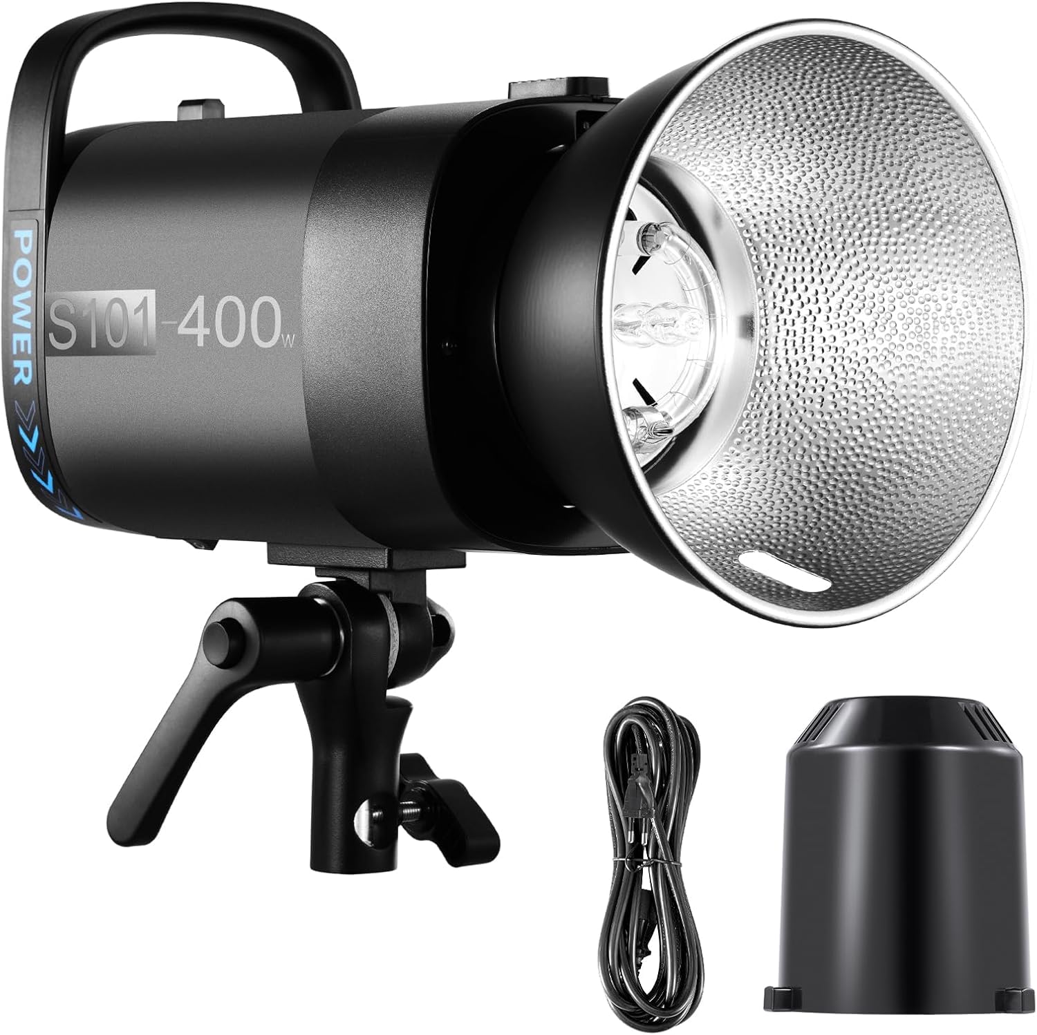 NEEWER S101-400W Strobo Flash 150W Lampada Pilota 9 Livelli 400W GN65 5600K Riflettore Standard Attacco Bowens Ventola Silenziosa S1/S2