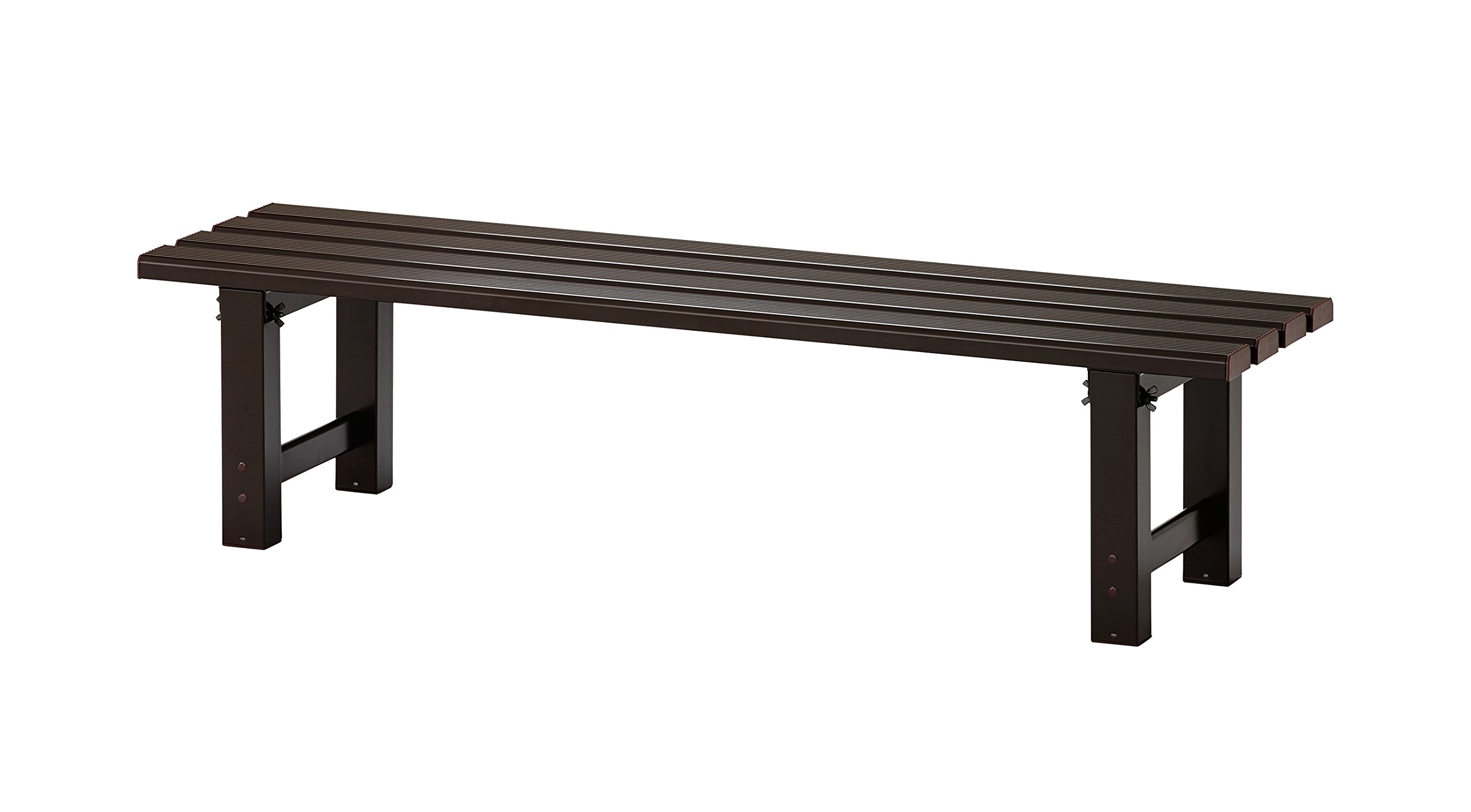 長谷川工業(Hasegawa)組立式アルミ縁台(高さ30×長さ120×幅30cm)(16888) ブラウン TG2.0-1230