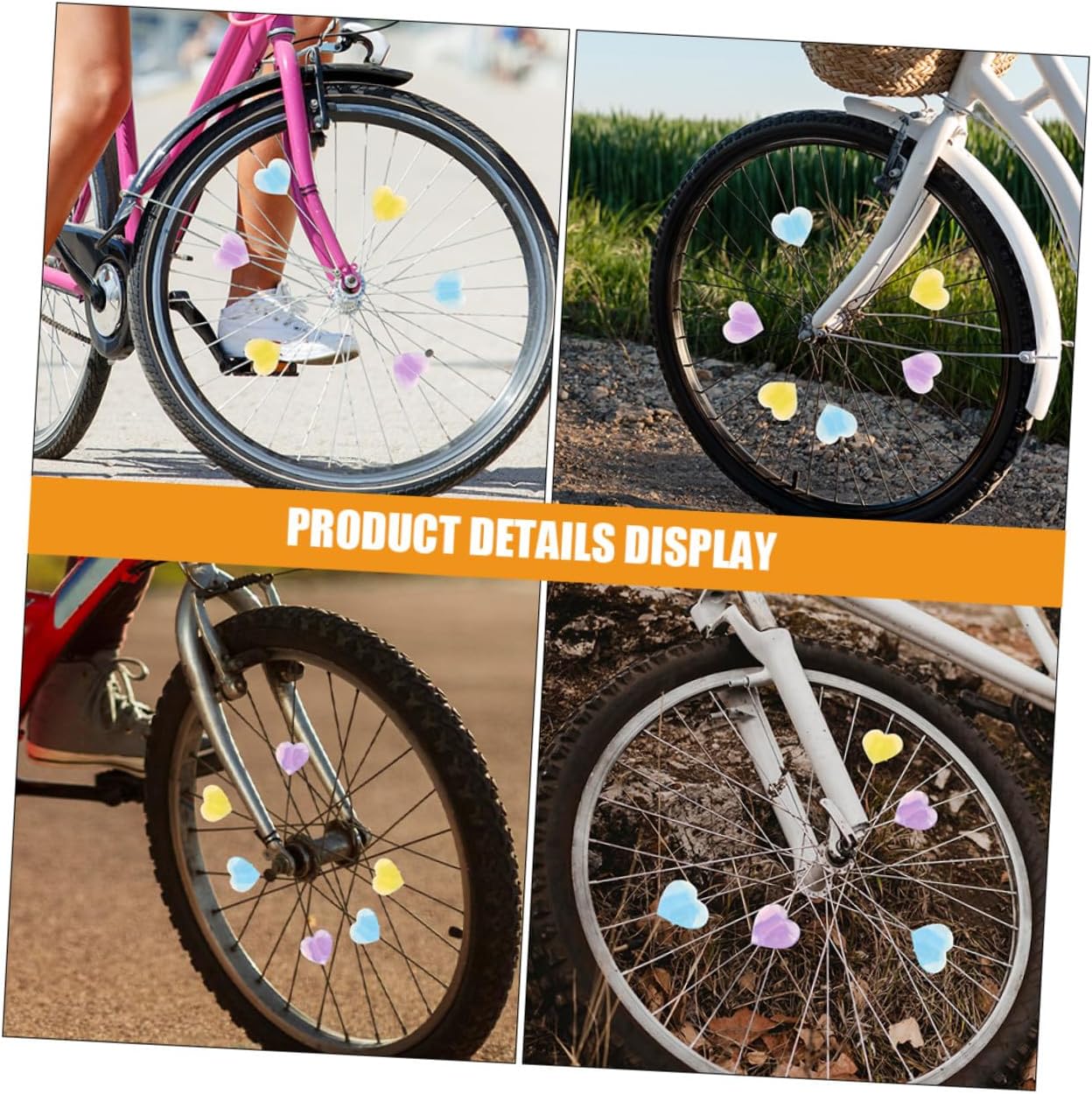 50pcs Bicycle Wheel Spokes Beads Bike Decorations for Easy Lightweight Cycling Accessories Safety Enhancers for Boys and Bikes