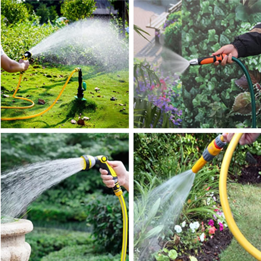 WESEN Gartenschlauch, 5 m/10 m/15 m/20 m/30 m/50 m, PVC-Schlauch, kein Auslaufen, kein Knicken, langlebig und leicht, 1,27 cm flexible Wasserschläuche mit Sprühdüsenanschlüssen für Outdoor/Hof/Rasen
