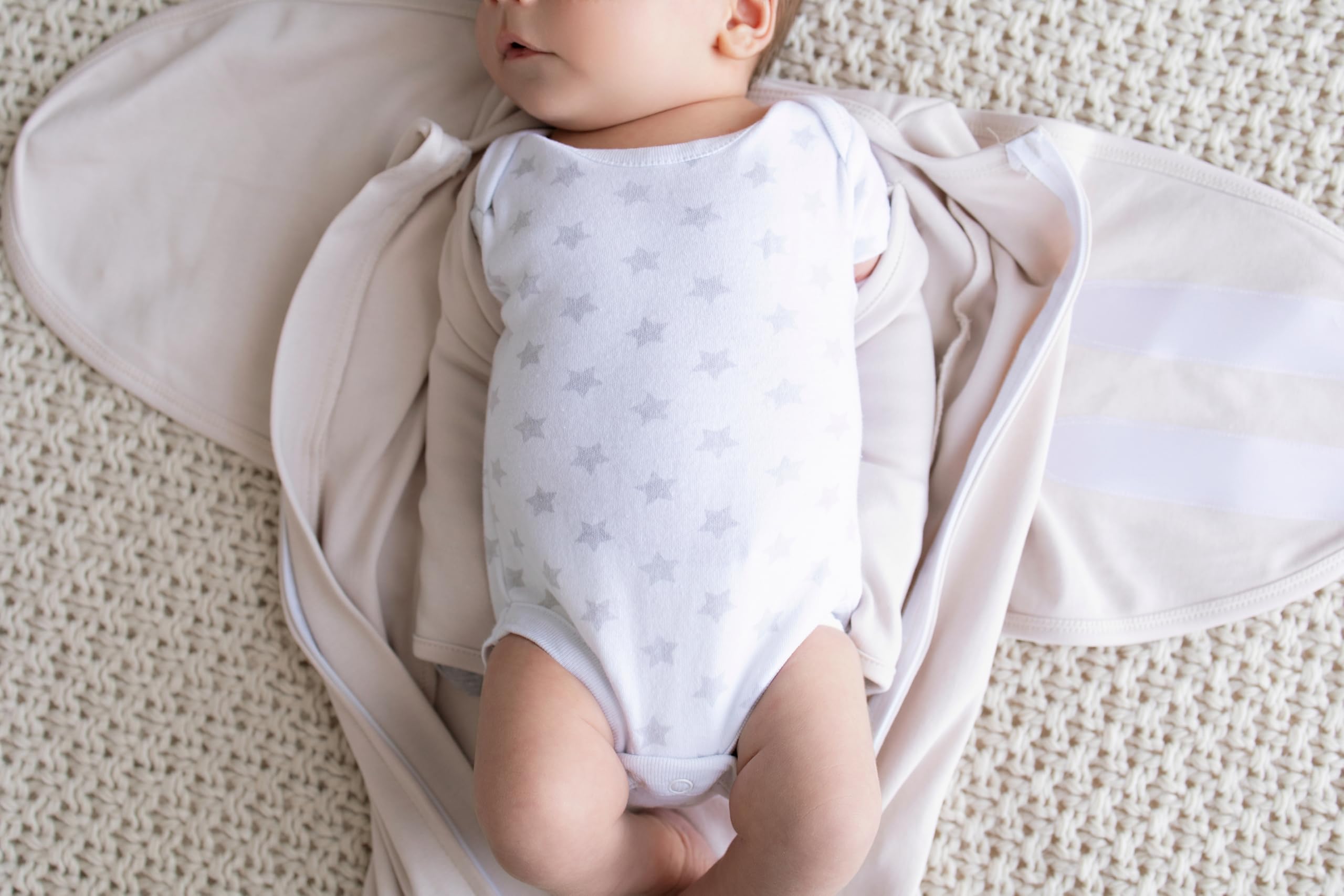 LullaBaby Double Dream Swaddle: Exklusives Doppelflügel-Design, von Kinderärzten empfohlen, ultraweiche Baumwolle, 0–2 Monate, 2,7–6,4 kg, Primrose Pink