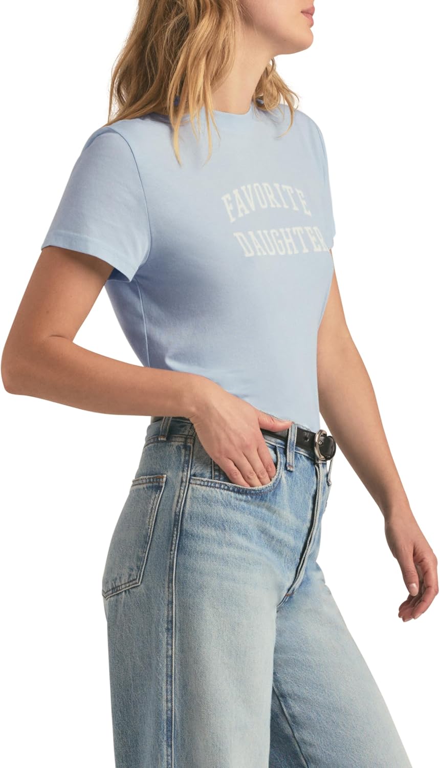 Favorite Daughter Womens Cropped Collegiate Tee - Image 3