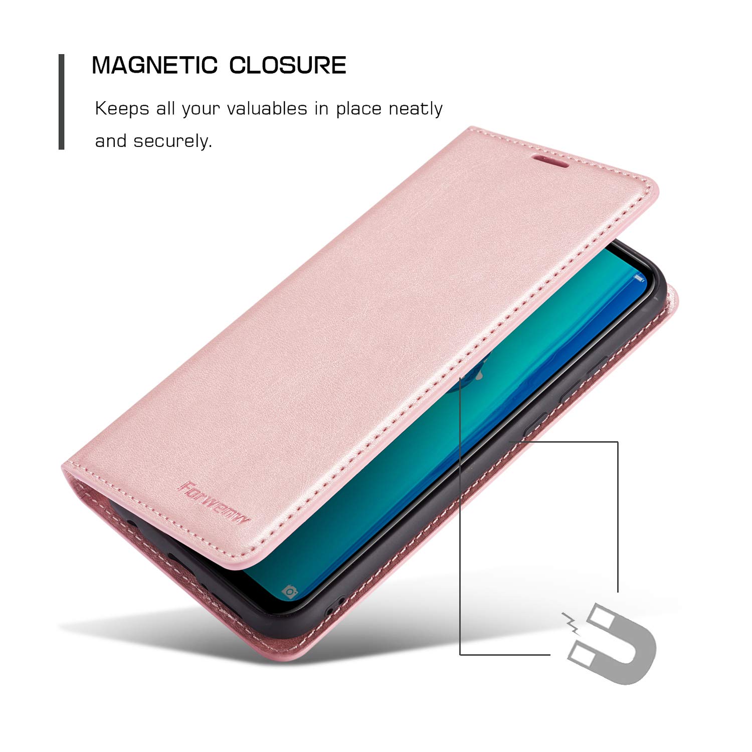 QLTYPRI Custodia per Huawei P30 Lite, Premium PU Leather Cover Bumper