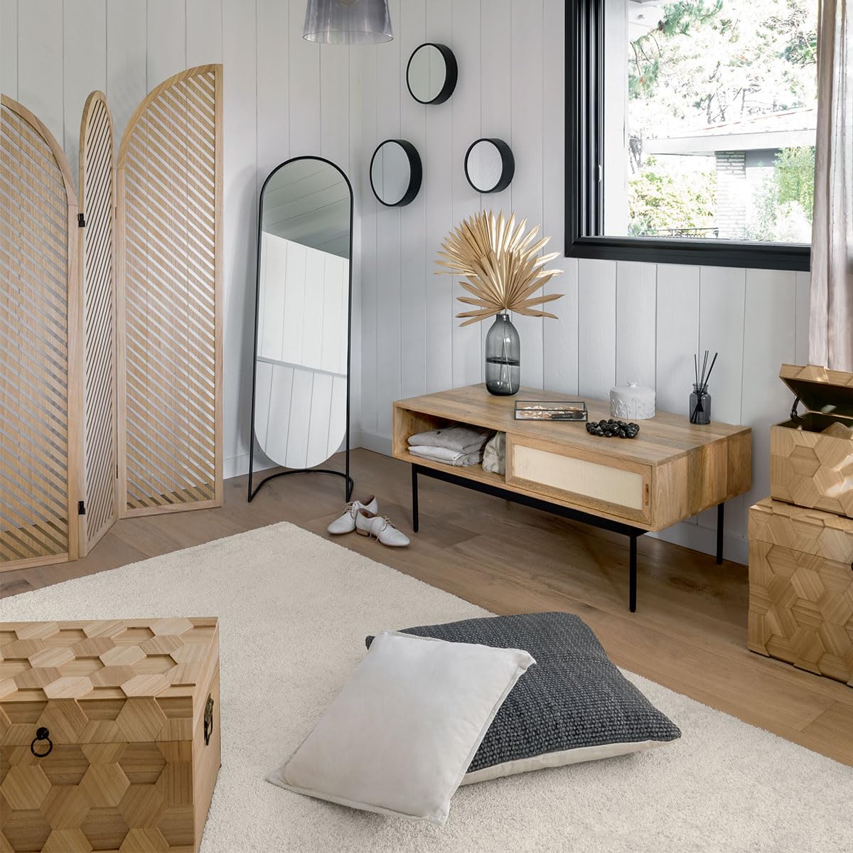 Atmosphera - Set de 3 malles Arty - bois