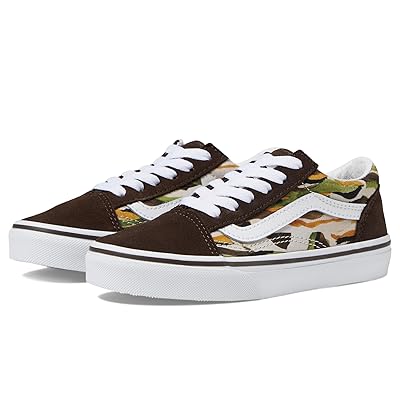 Vans Kids Old Skool (Little Kid) Kids Shoes Painted Camo Brown/Multi