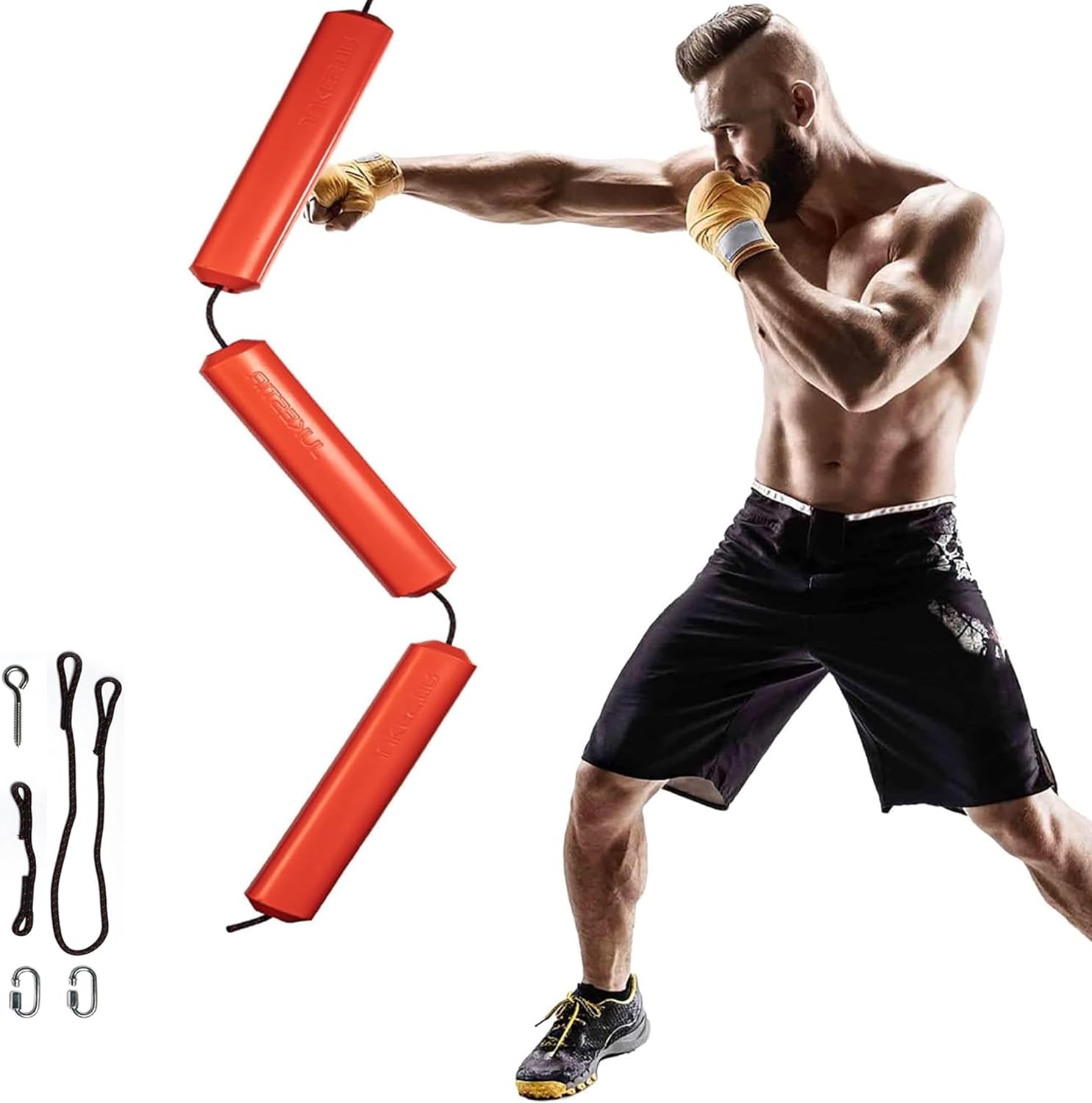 Jukestir® Only Punching Bag with Dynamic Motion. Better Footwork Than Double End Bag, Speed Bag. More Agility Than Heavy Bag. Boxing MMA Equipment. Great Workout for Adult or Teen. Used by Pros.