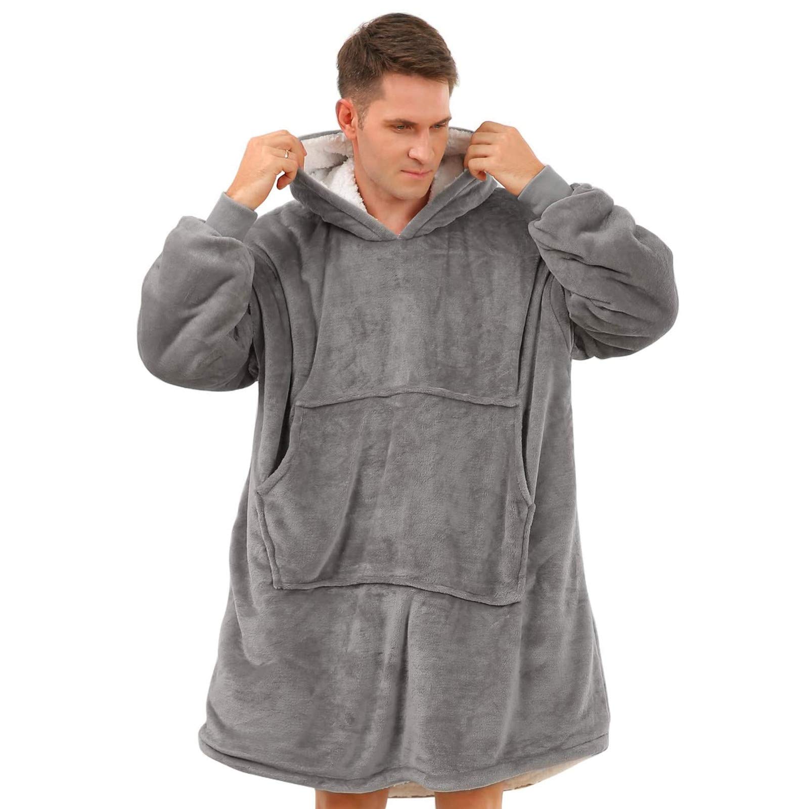 YFFS Sherpa Hoodie, Super Soft, Warm and Comfortable Giant Hoodie, Wearable Hoodie Sweatshirt Blanket, Super Soft Warm Blanket Hoodie, One Size Fits Everyone