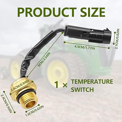 Miniatura 3 de Interruptor de sensor de temperatura del refrigerante compatible con John Deere 5000 6000 7000 Series Tractor para minicargadora combinada