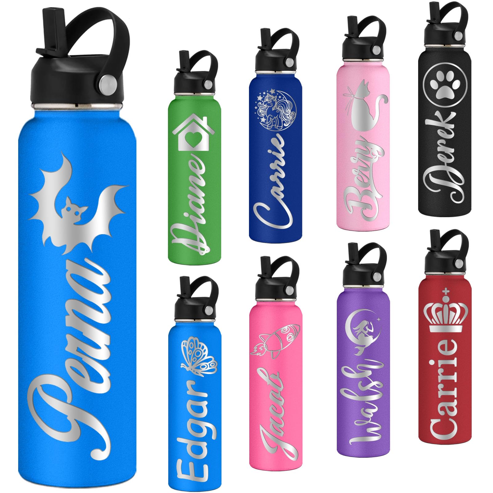 Kids Personalized Water Bottles Personalized Stainless Steel Insulated ...