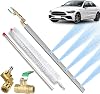 Radiator Cleaning Wand, 2432 Radiator Pressure Washer Wand, 4500 PSI Radiator Flush and Cleaner Tool with Two 14 Quick Coupler for Cars, Trucks, RVs 24inch-B