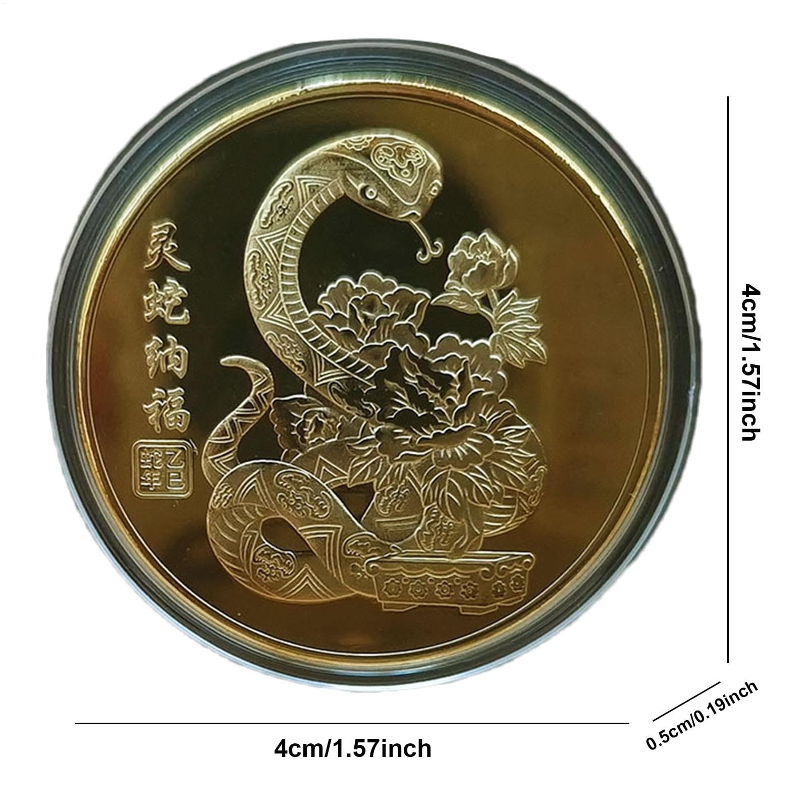 Moneda de la Suerte, Moneda de Buena Suerte - Moneda de Metal portátil de Año Nuevo | Conmemoración Coleccionable, Moneda de desafío del año Lunar, Recuerdo Chino para enriquecer a los coleccionistas