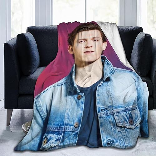 Arichwhoo Tom Holland - Manta de forro polar, ligera, de franela suave, para sofá y cama