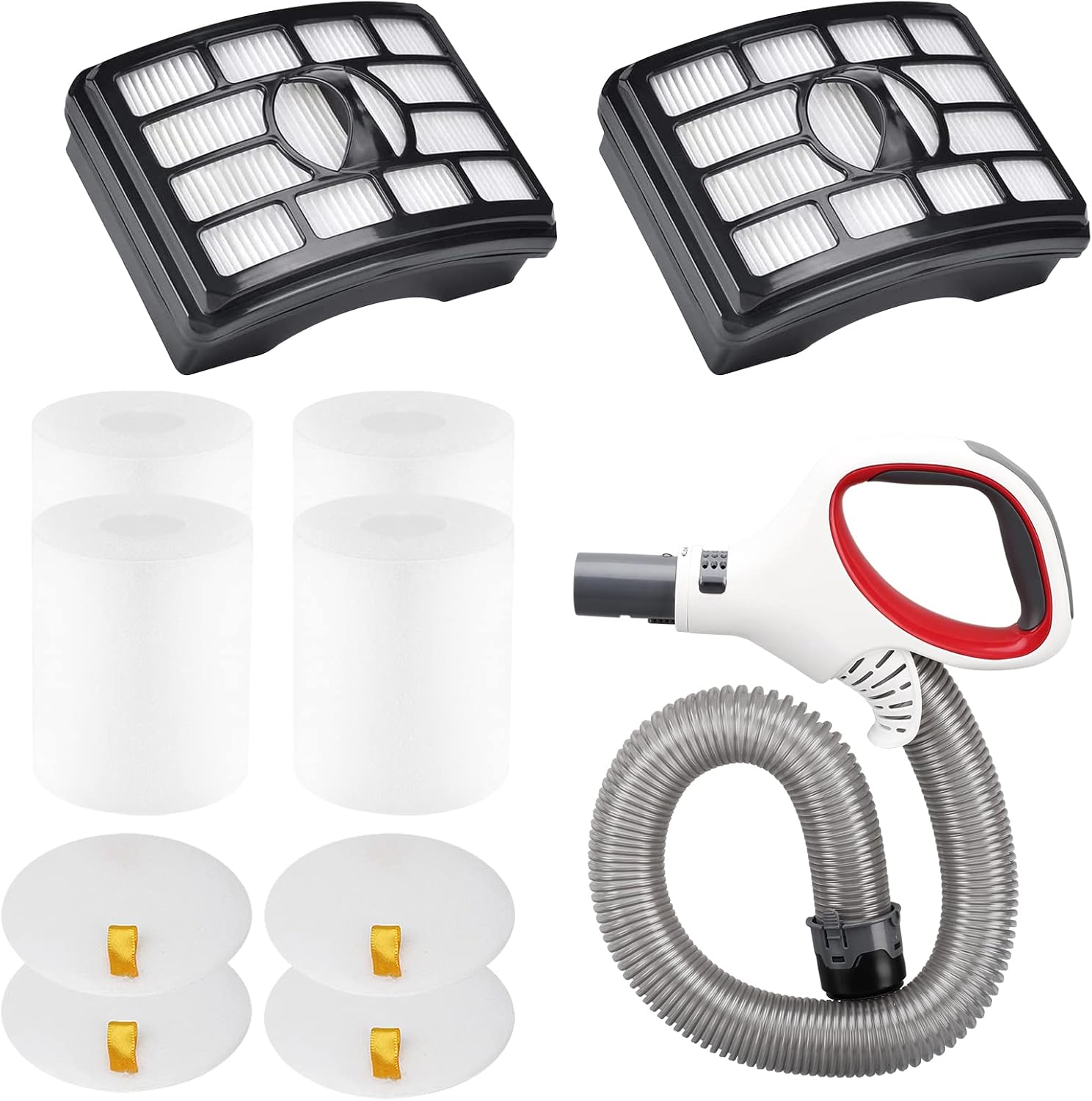 Vacuum Filters Replacement and Hose handle Compatible for Shark Rotator Pro Lift-Away NV500 Series, for NV500, NV501, NV502, NV503, NV505, NV510, NV520, NV552, UV560