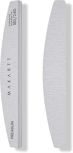Makartt Nail File - 180/240 Grit Emery Boards for Nails, 2Pcs Dual-Sided Fingernail Files for Natural Nails Prep & Buffing, Reusable Manicure Kit for Salon & DIY Use