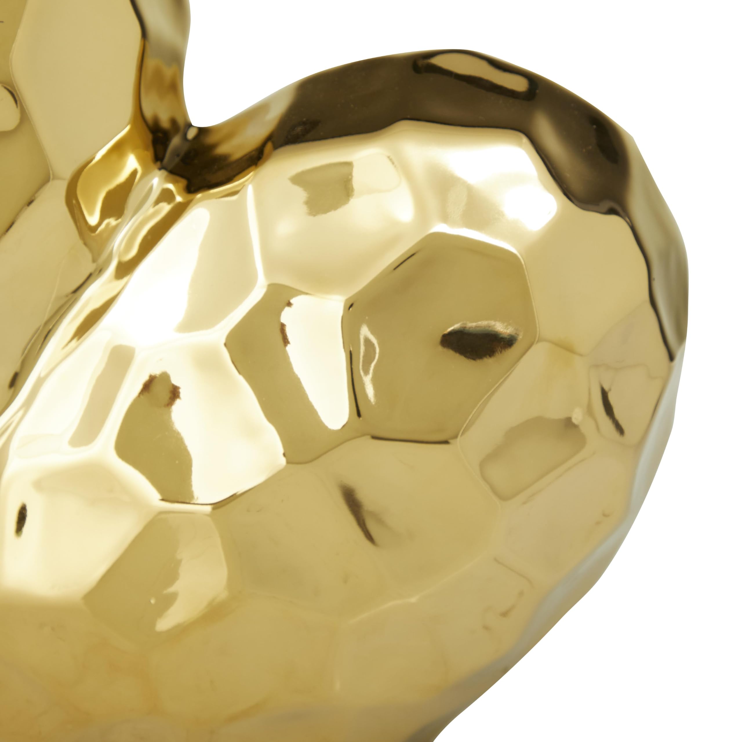 Deco 79 Escultura, Porcelana, Oro, 8 x 3 x 8 Pulgadas