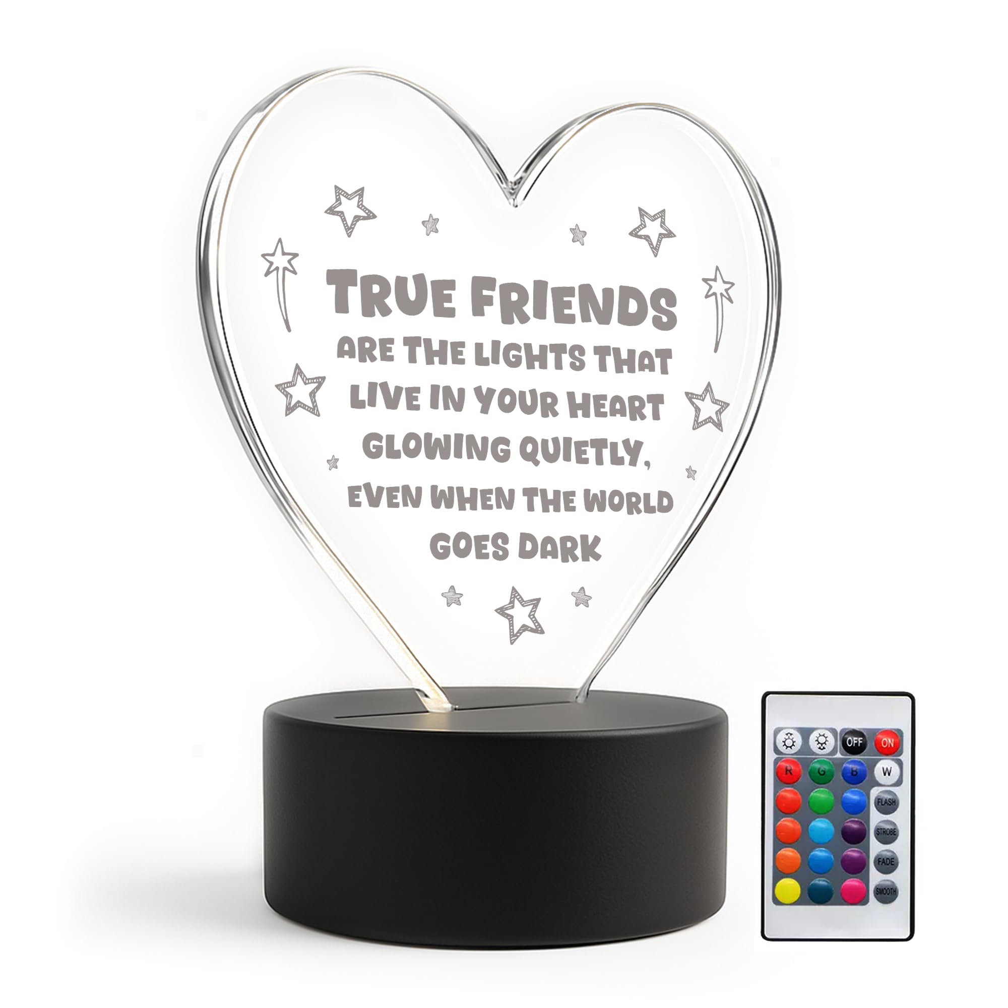 RED OCEAN Best Friend Birthday Gifts True Friend Gifts for Women Night Light for Bestie Thank You Him Her Friendship Keepsake