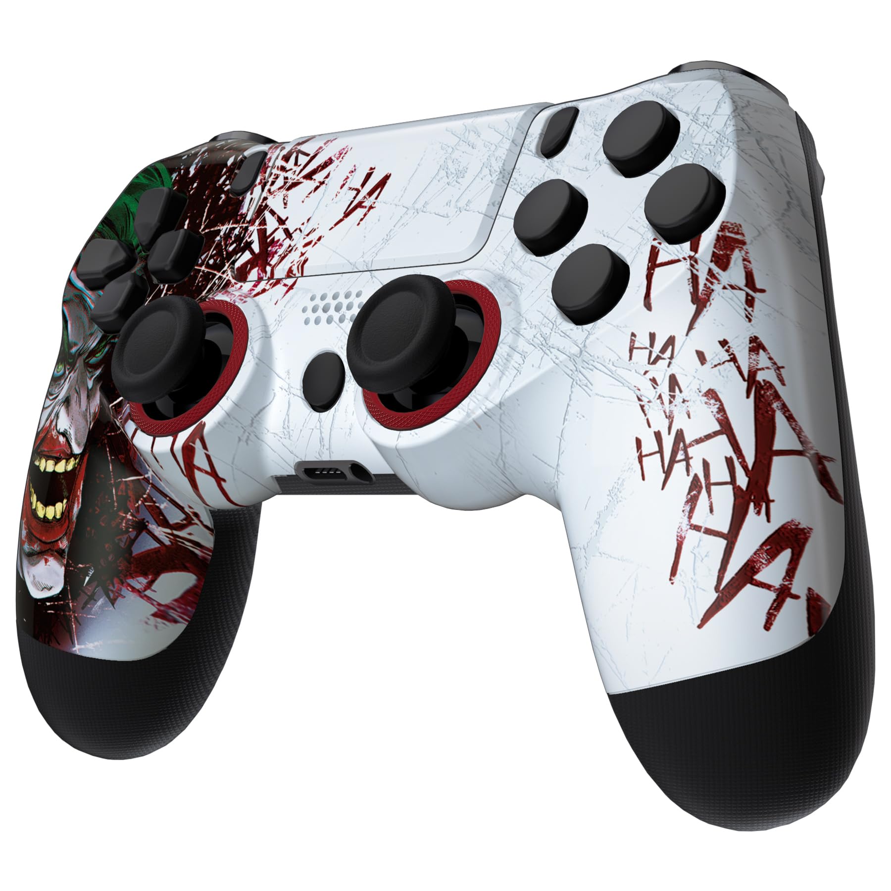 eXtremeRate Cover Custodia Touchpad Compatibile con ps4 PRO Slim Controller,Ghost Copertura Frontale Case Scocca Touchpad Compatibile con ps4 Joystick JDM-040/050/055-HAHAHA