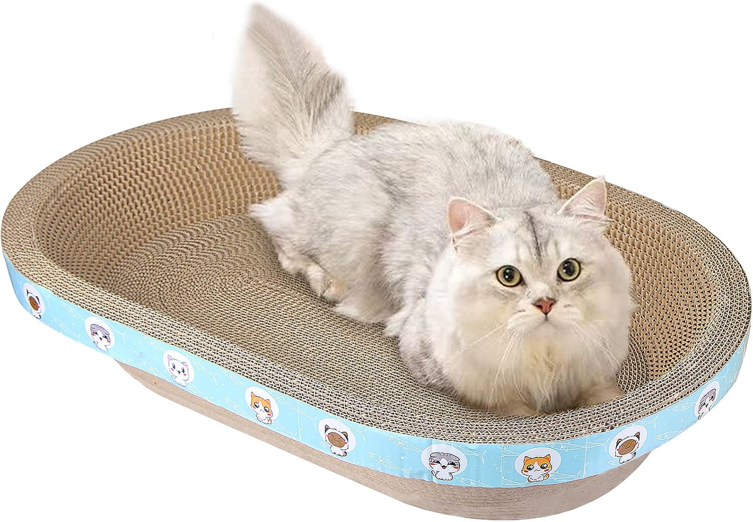 Cat Scratcher, Oval Cat Scratchers for Indoor Cats, Large