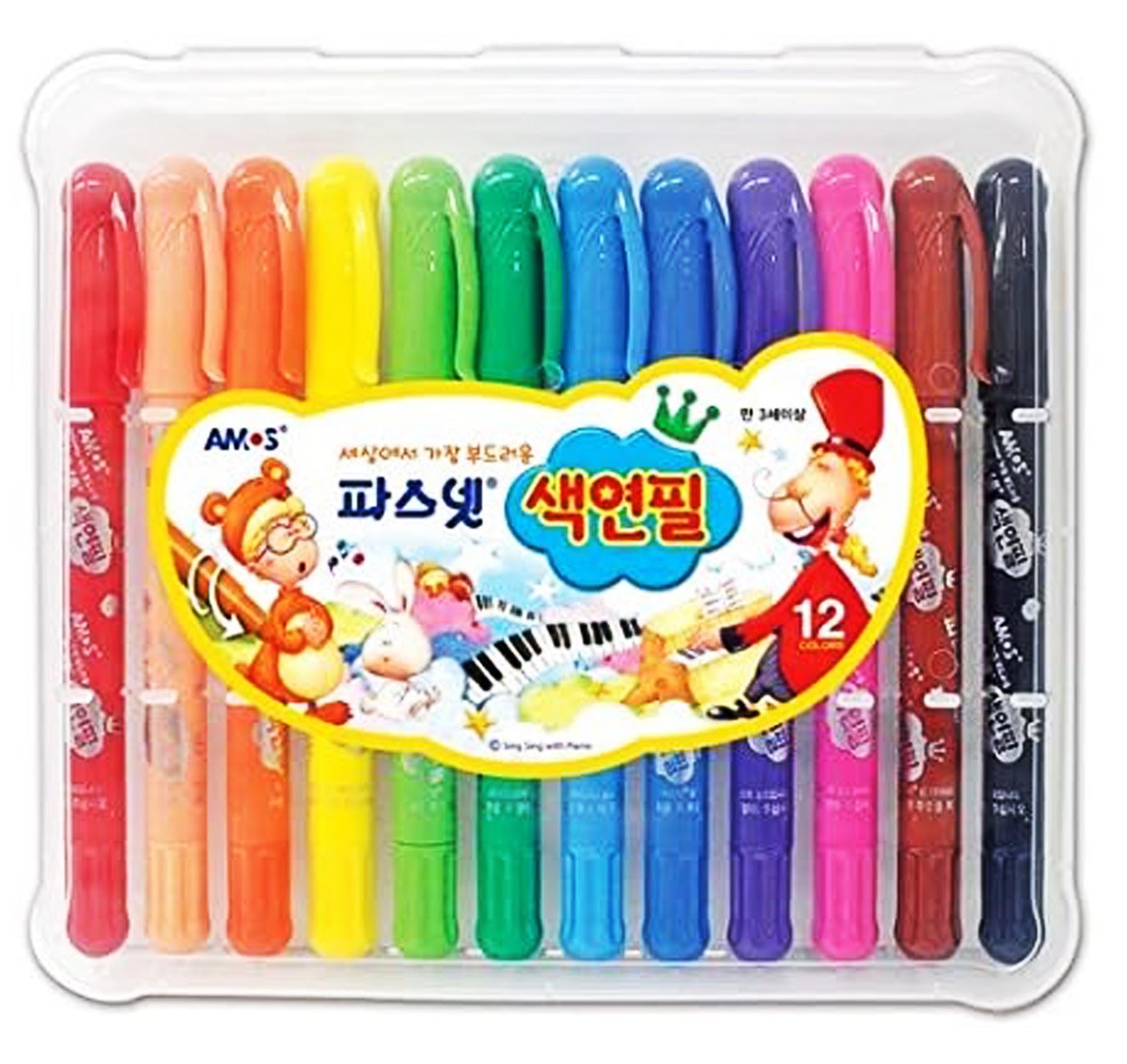 AMOS Pasnet Color Pencils - 12 Colors -2 AMOS Pasnet Color Pencils - 12 Colors -2