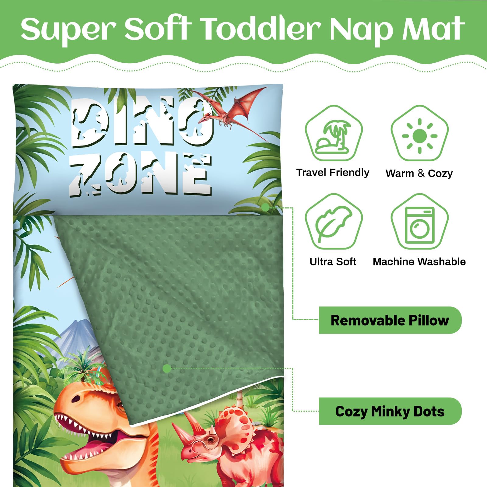 Schlafsack Kinder mit Kissen Abnehmbar, Warm Kinderschlafsack Doppelter Reißverschluss, Faltbare Deckenschlafsack für Camping, 150×60cm
