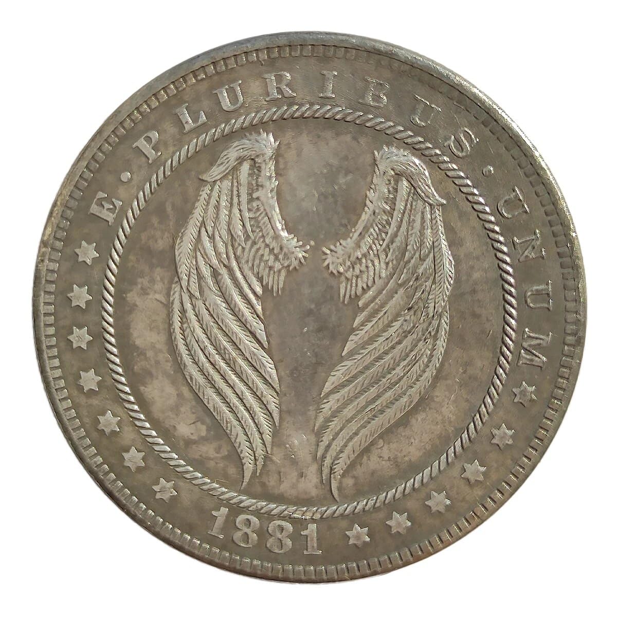 MOZART Hobo Nickel Replica Coin - 1882 Mexican Eagle Silver Round Antique Collectible Token