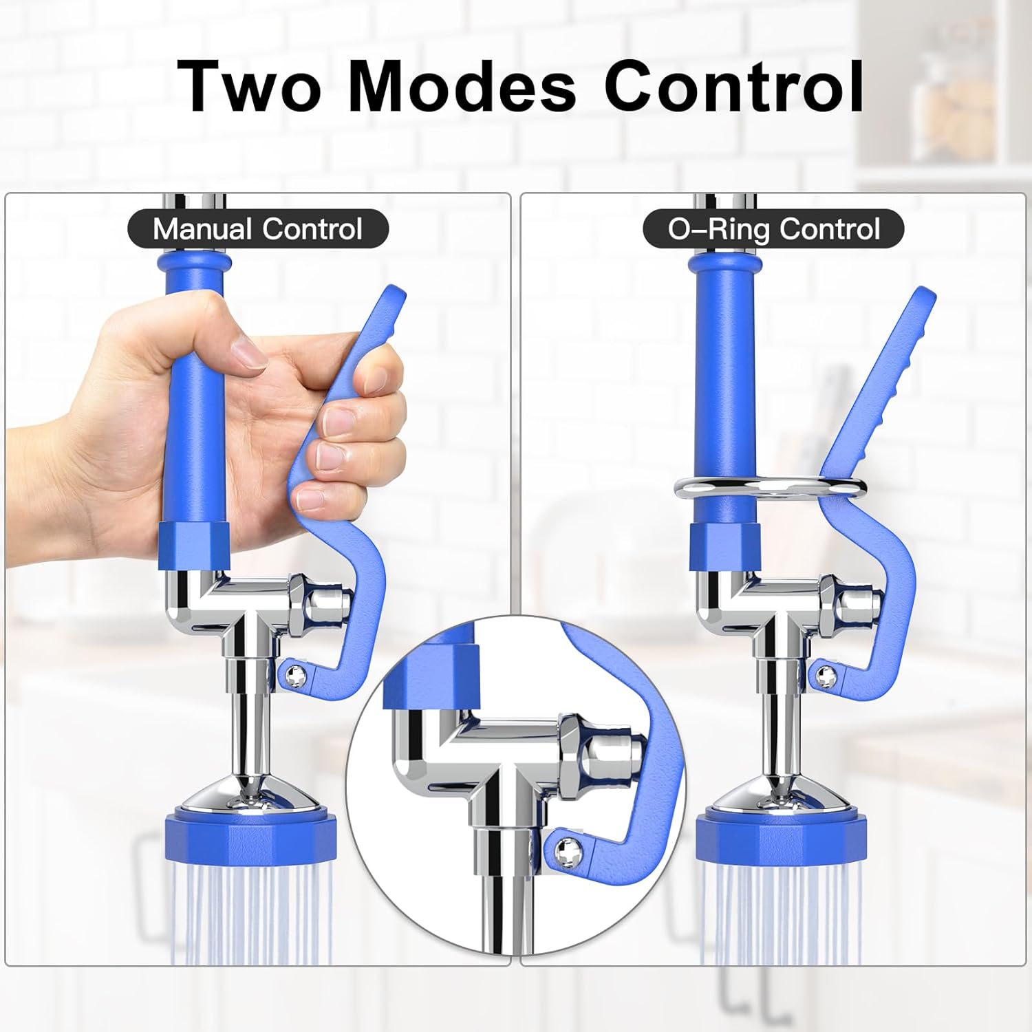 Commercial Dishwasher Sprayer for Kitchen Sink: Akwadu Pre Rinse Sprayer Head for Commercial Faucets - High Pressure Dish Sprayers Replacement for Restaurant Cleaning (Blue) - Image 7