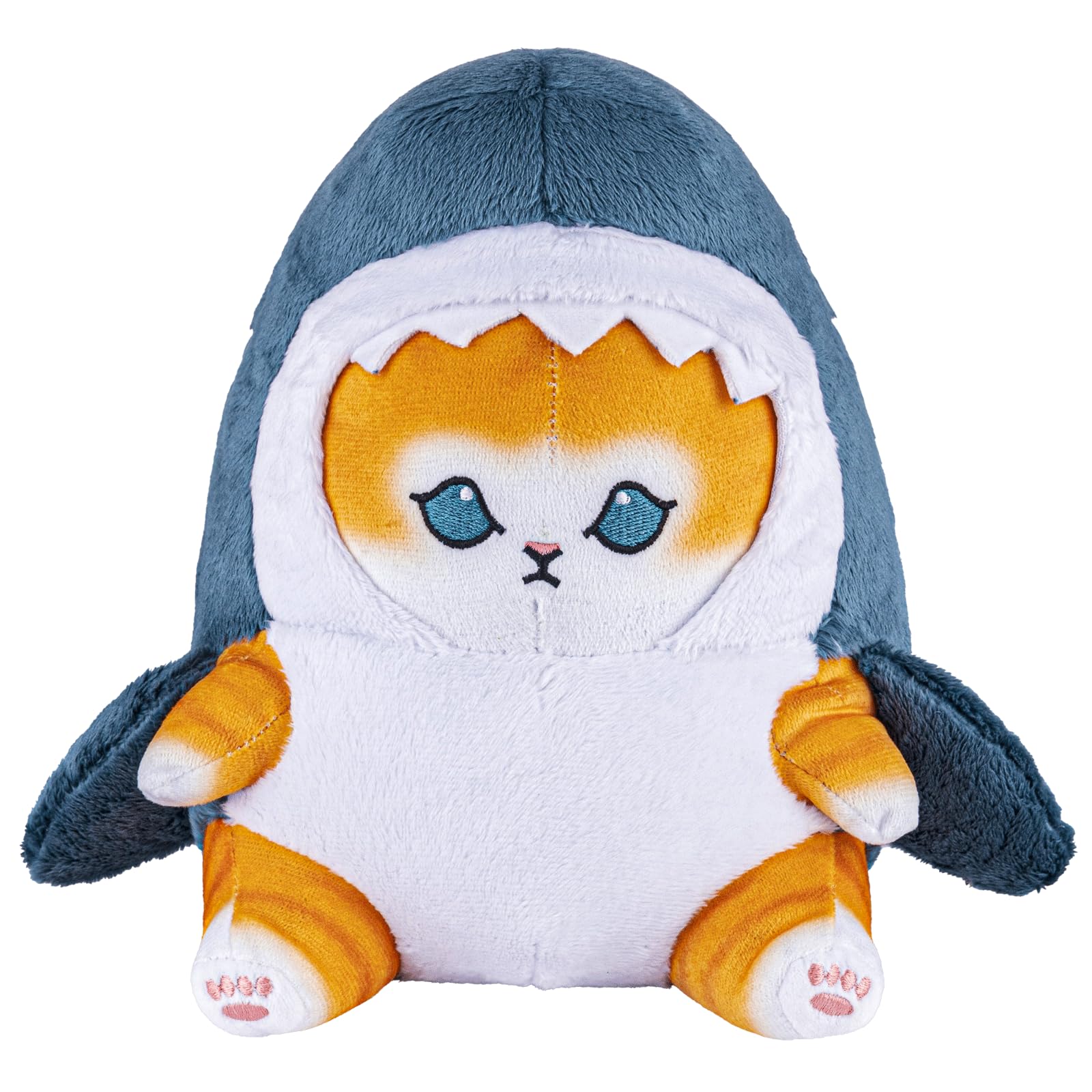 Cute Shark Cat Plush Toy - Kitty in Shark Plush, 9.8IN Soft Huggable Plush Toy for Kids, Fun Gift for Birthdays & Holidays