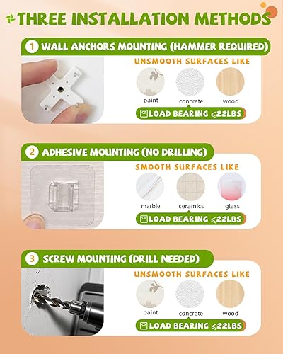 Miniatura 8 de Kit de tablero de clavijas de metal, tableros de clavijas de acero al carbono con 26 accesorios, organizador de pared para el hogar, oficina, sala