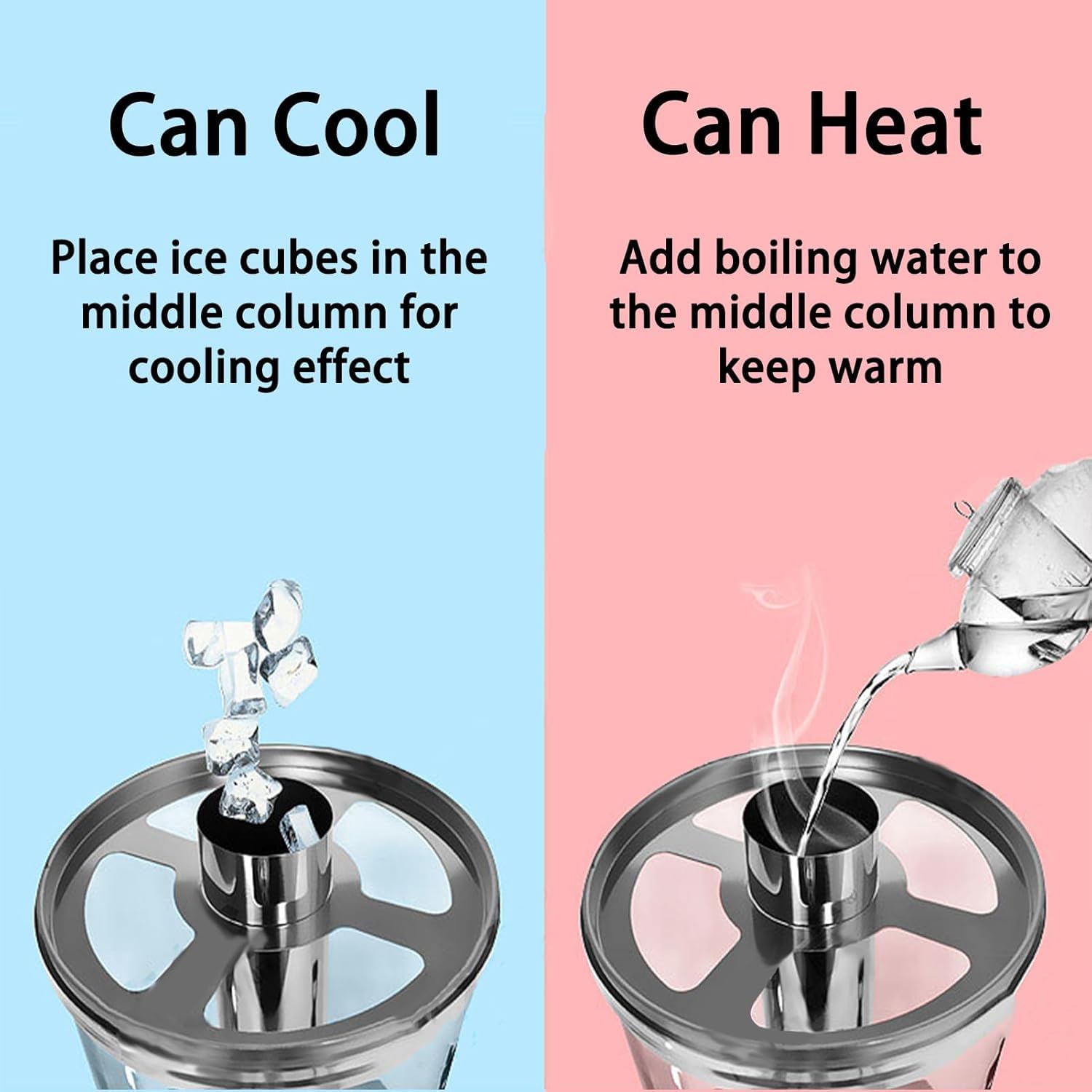 Dispensador De Bebidas De Acero Inoxidable, Máquina De Bebidas Para Fiestas, Dispensador De Bebidas Frías Y Calientes Con Depósito De Hielo, Bandejas Antigoteo Y Grifo Para Buffets, Bebidas Frías Y C