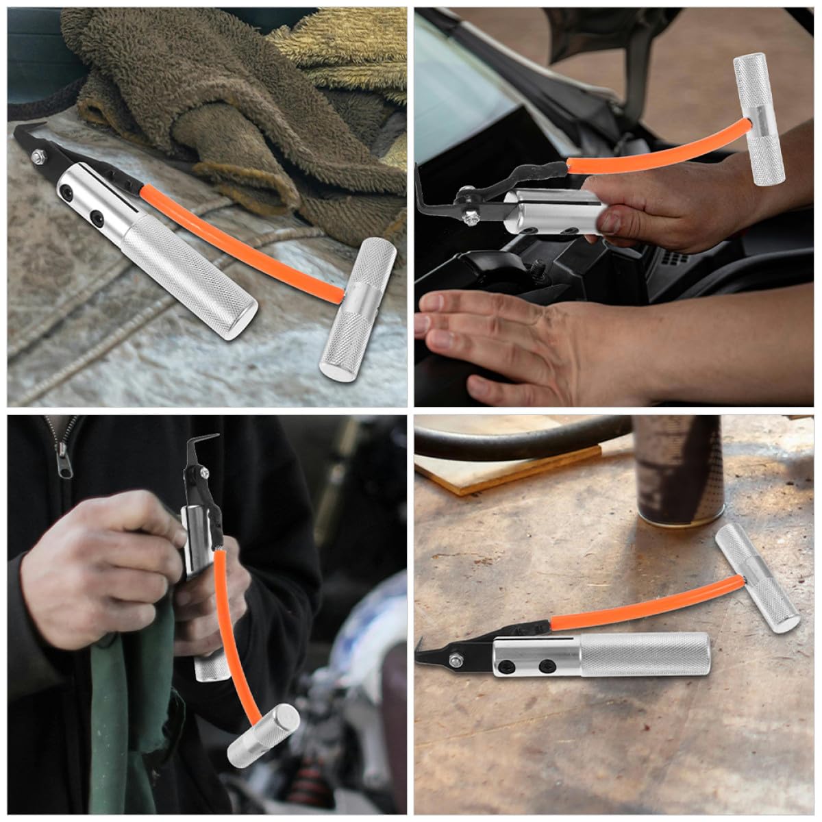 VALICLUD Outil de Démontage de Pare-Brise Automobile 2 Pièces, Outil de Découpe du Verre Robuste Compatible Divers Véhicules, Accessoire Professionnel pour Réparation et Remplacement