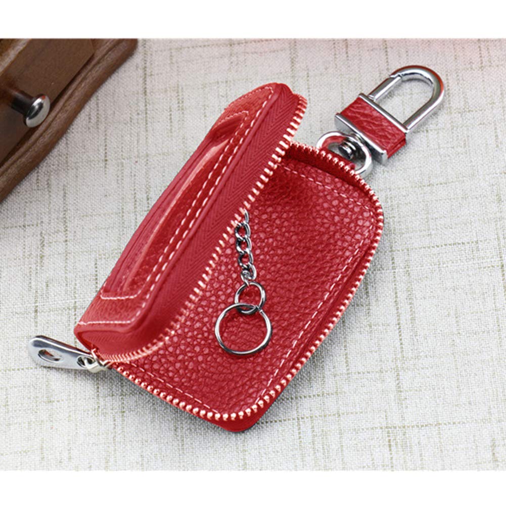 Pochette Pour Clé Voiture Housse De Protection Pour Clé De Voiture - Étui Double Couche En Cuir PU Avec Fenêtre Transparente Etui Pour Clé Voiture