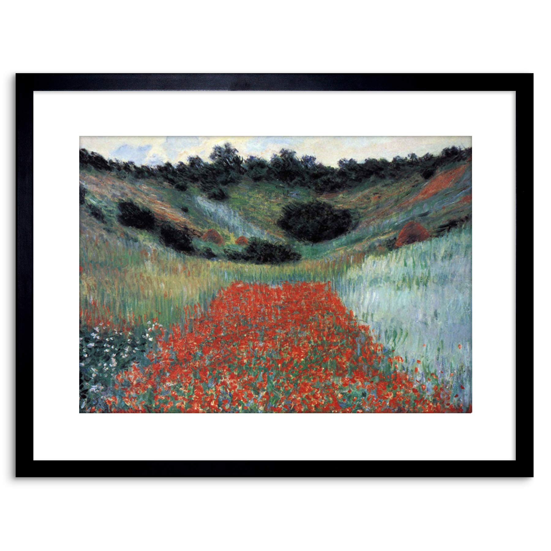 Wee Blue Coo PAINTING MONET POPPY FIELD GIVERNY OLD MASTER FRAMED PRINT F97X2978