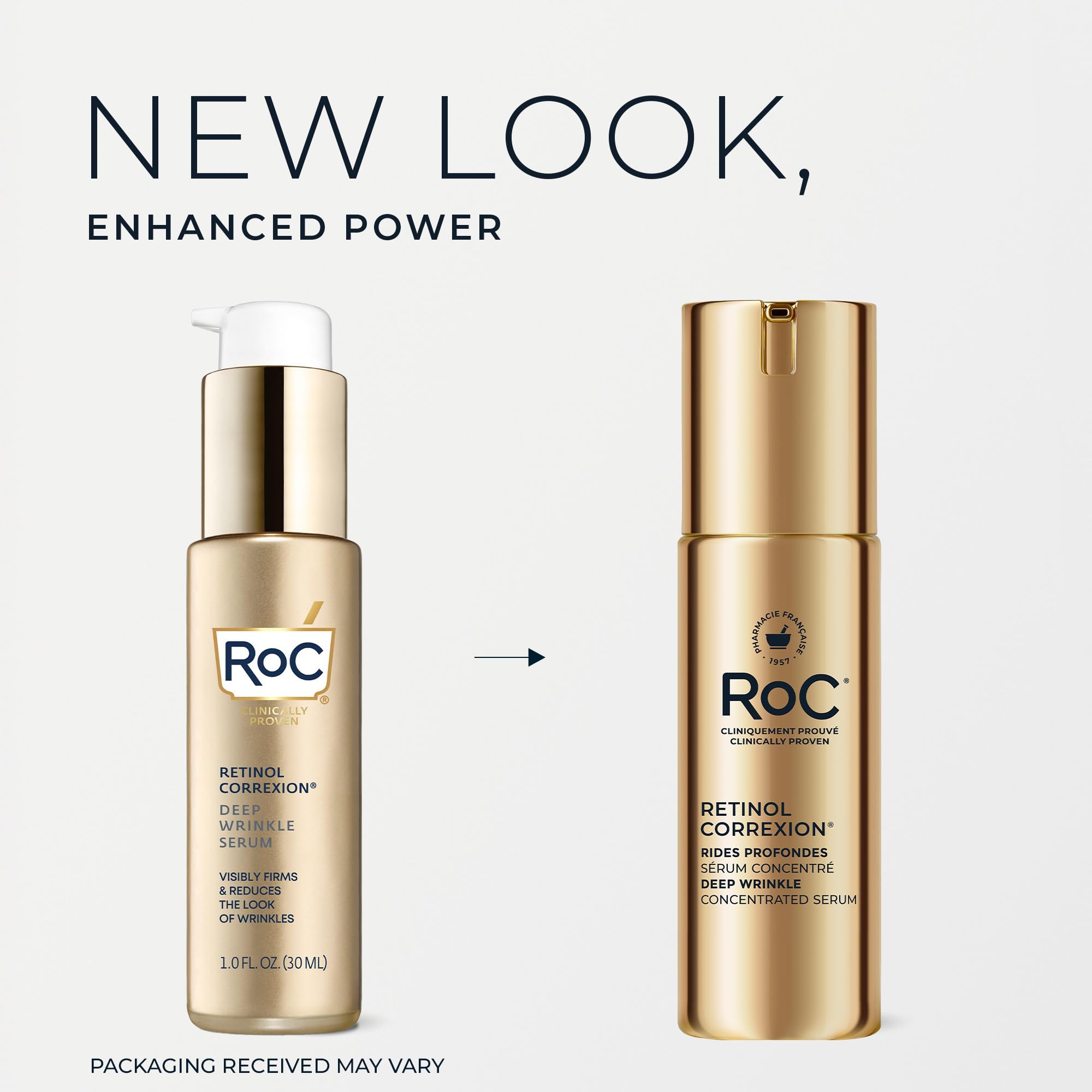 RoC Retinol Correxion Deep Wrinkle Retinol Face Serum with Ascorbic Acid, 30 mL