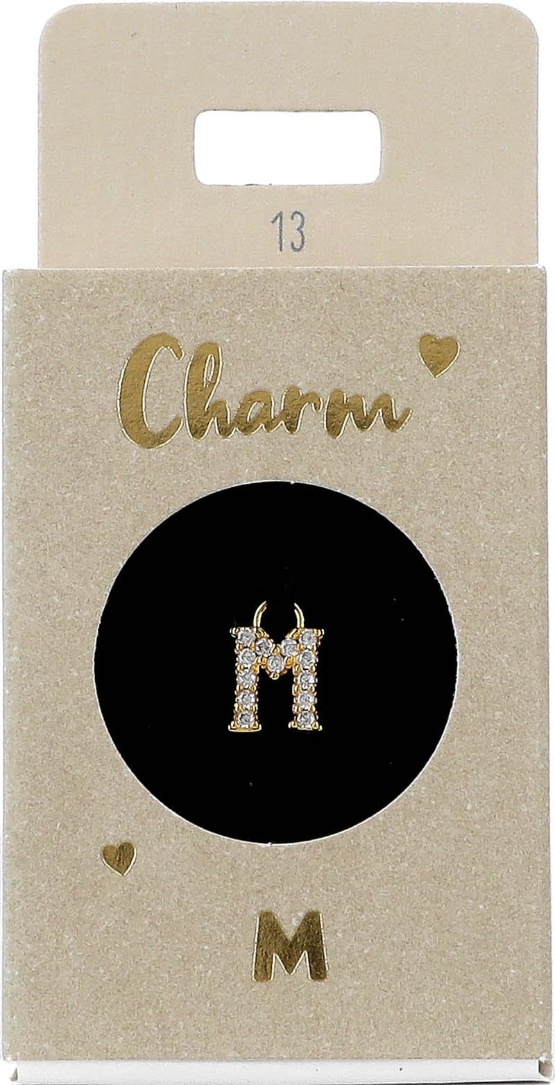 Depesche 11834-019 Charm Lettera V, Pendente Placcato Oro per collane