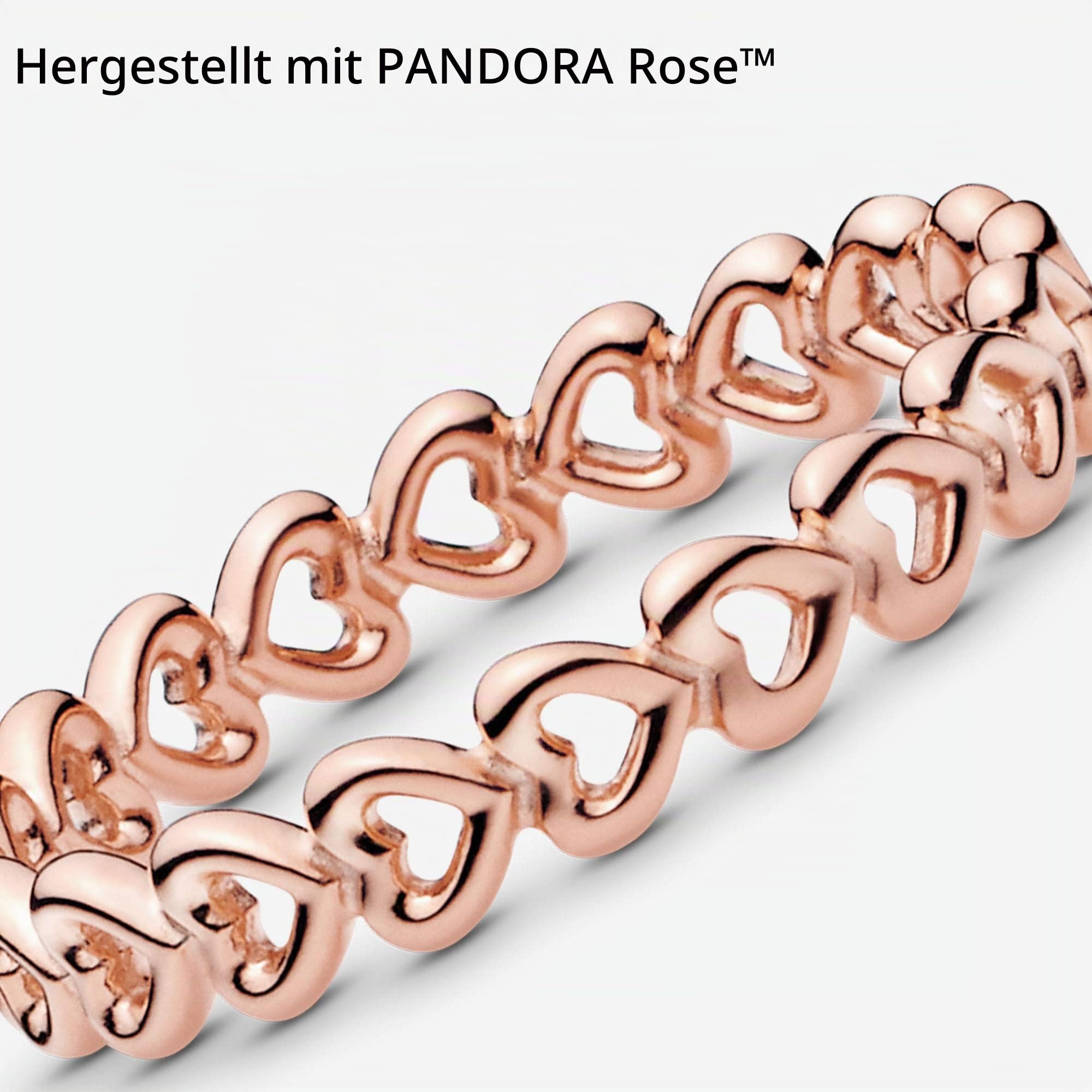 Pandora Ring Herzband, 14-karätig Roségold-vergoldet